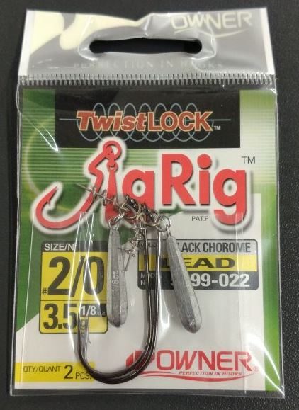 Owner Jig Rig Twist Lock 5199 2/0 3/0 4/0 5/0 Offsethaken Pendelblei  ABVERKAUF