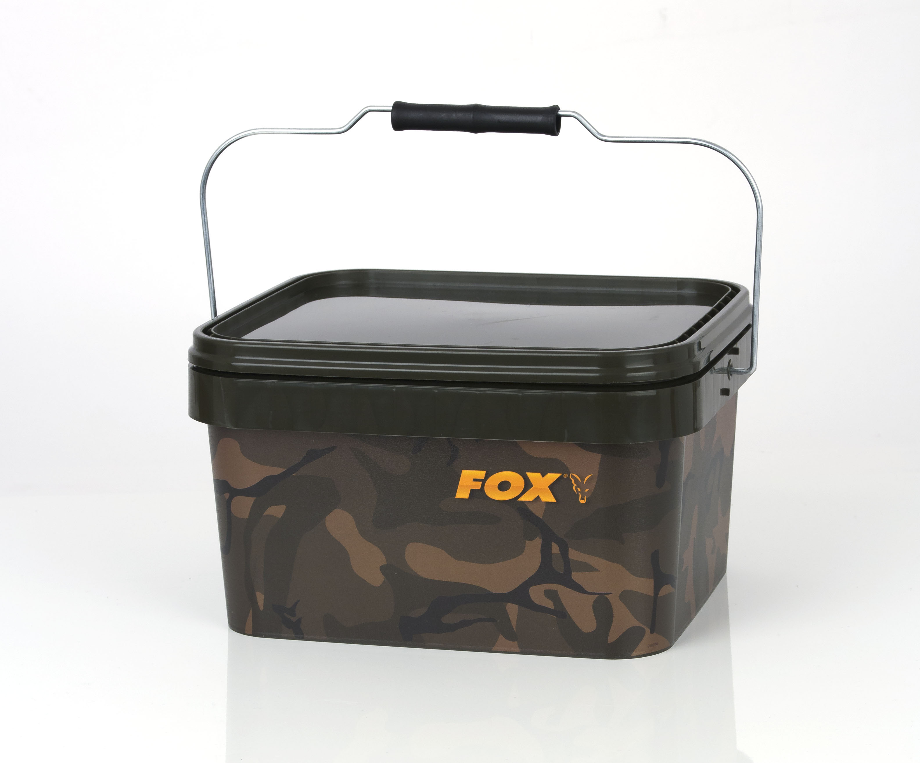 Fox Camo Square Bucket Eimer Karpfeneimer Futtereimer für Boilies Pellets Angeln 